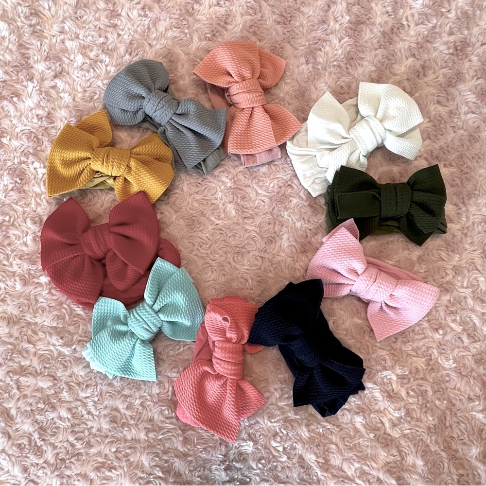 Baby Girl Bow Headbands (Choose Color under Size Section)